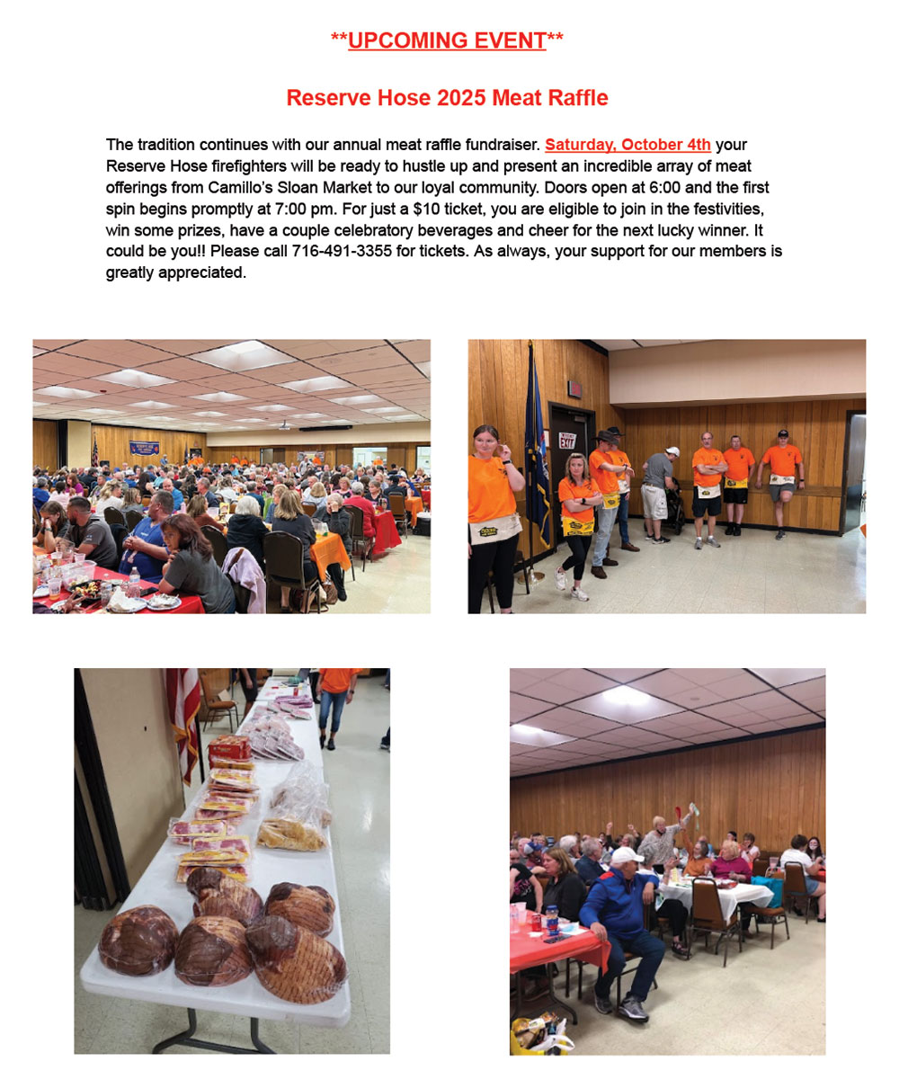 2025 Meat Raffle in October
